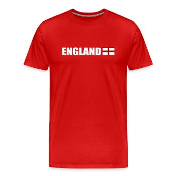 angleterre - T-shirt bio Premium Homme - rouge - Devant - Damien (186cm)