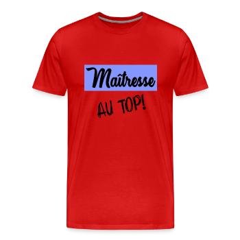 GELIEBTE - Männer Premium Bio T-Shirt - Rot - Vorne - Damien (186cm)