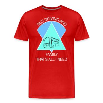 Bus Bus Driver School Bus Bus Bus Driver - Men's Premium Organic T-Shirt - red - Front - Damien (186cm)
