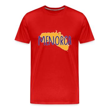 Minorque - T-shirt bio Premium Homme - rouge - Devant - Damien (186cm)