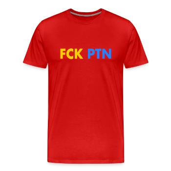 Fck ptn - Männer Premium Bio T-Shirt - Rot - Vorne - Damien (186cm)