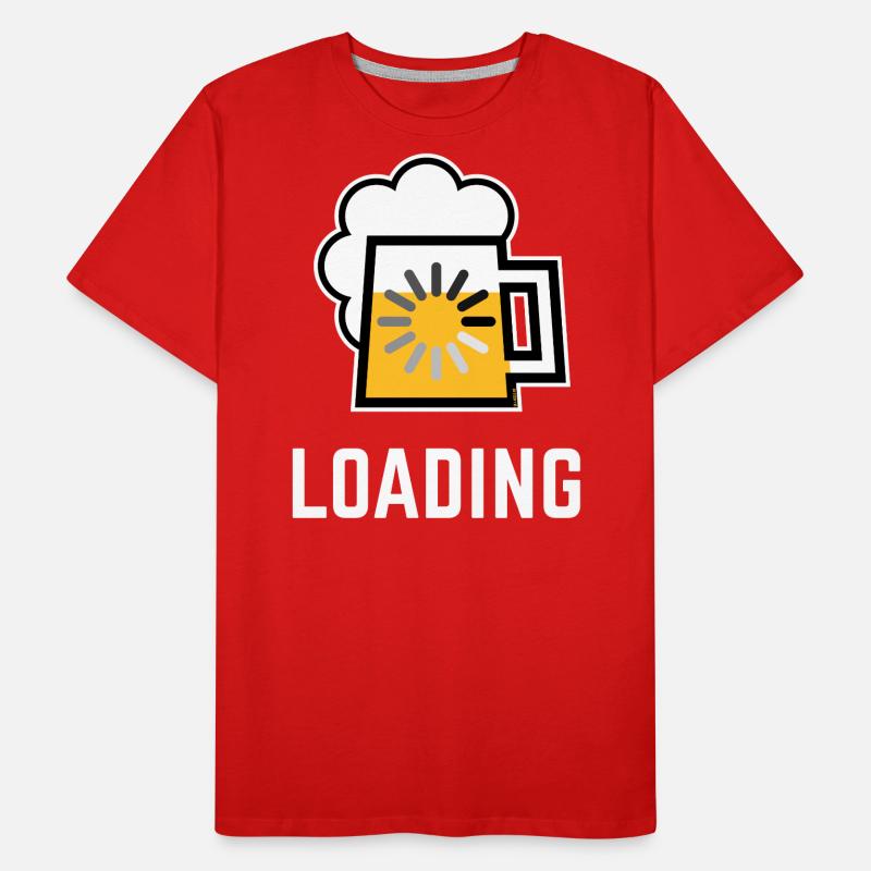 Bier Loading (Bier Wird Geladen / Negativ / |) Männer Premium Bio T-Shirt