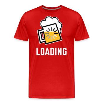 XLustig Négatif – PNG - T-shirt bio Premium Homme - rouge - Devant - Damien (186cm)