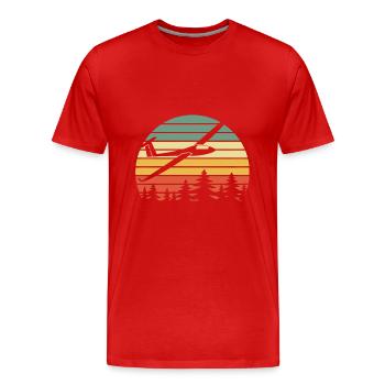 Glider Thermal - Glider Vintage Sticker - Men's Premium Organic T-Shirt - red - Front - Damien (186cm)