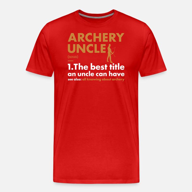 Sport Uncle Archery - Männer Premium Bio T-Shirt - Rot