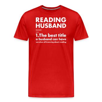 Lecteur Mari Définition Lecture - T-shirt bio Premium Homme - rouge - Devant - Damien (186cm)