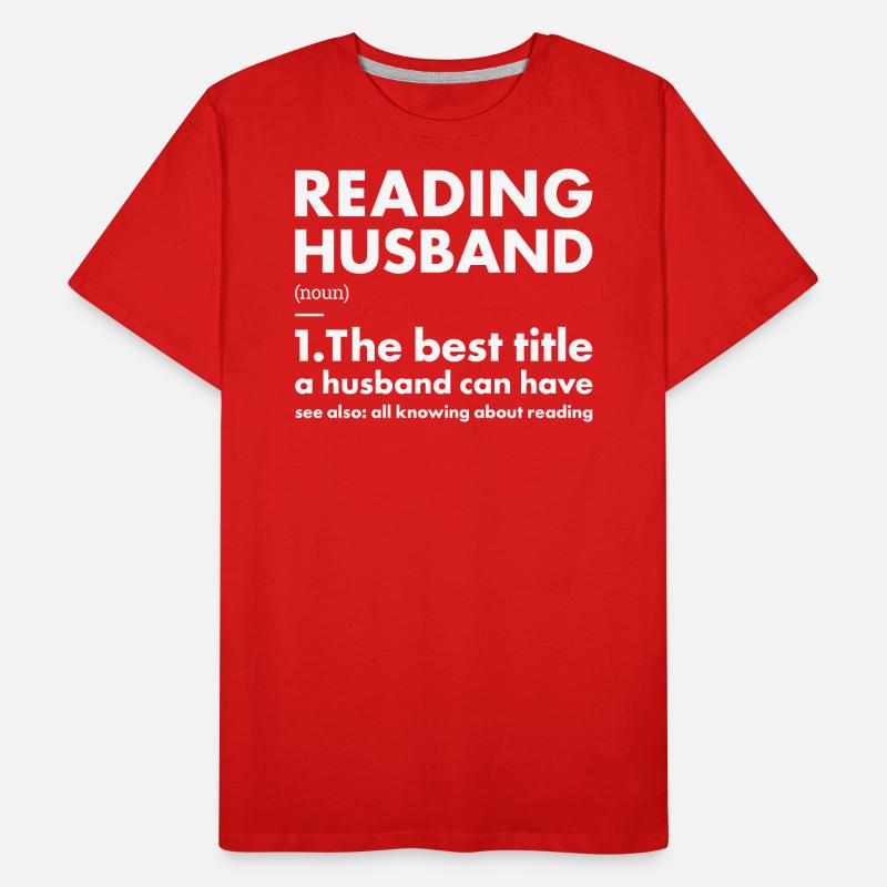 Reader Husband Definition Reading Men's Premium Organic T-Shirt