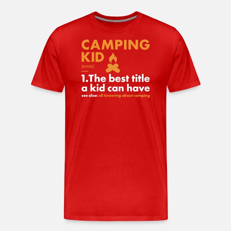 Camper Kid Definition Camping - Männer Premium Bio T-Shirt - Rot