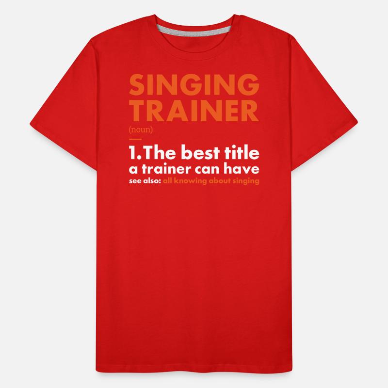 Singer Trainer Definition Singing Men's Premium Organic T-Shirt