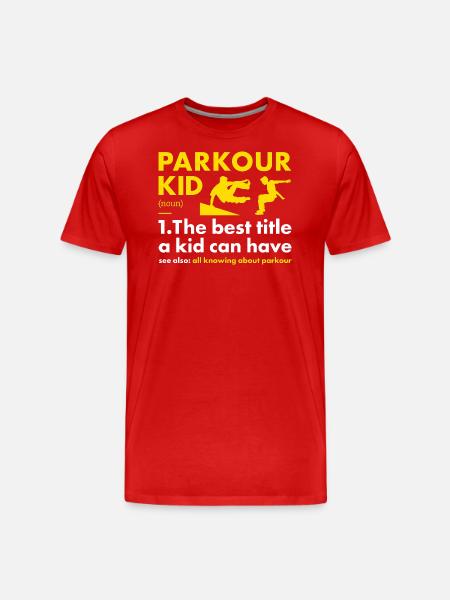 Traceur Kid Definition Parkour - Men's Premium Organic T-Shirt - red