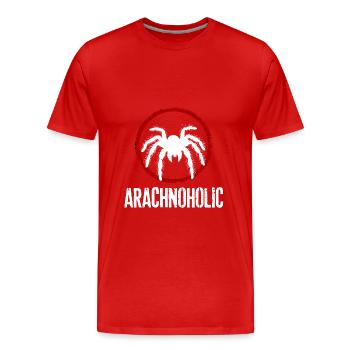 Arachnoholic große haarige Vogelspinne Silhouette - Männer Premium Bio T-Shirt - Rot - Vorne - Damien (186cm)