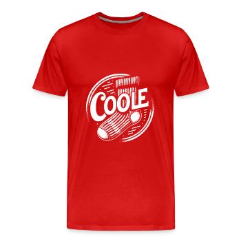 Chaussette cool - design motivant amusant - T-shirt bio Premium Homme - rouge - Devant - Damien (186cm)
