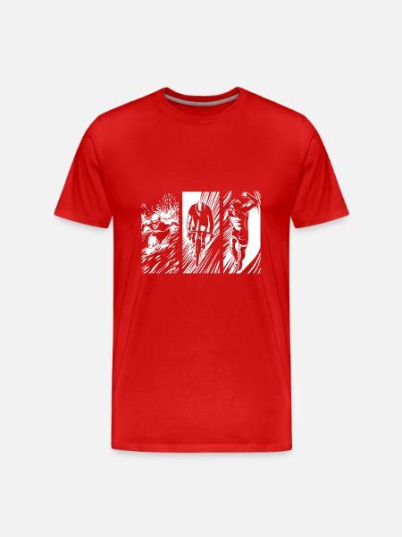 Triathlon - Swimming, Cycling, Running - Men's Premium Organic T-Shirt - red