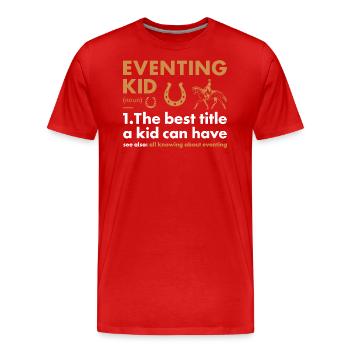 Rider Kid Definition Eventing - Men's Premium Organic T-Shirt - red - Front - Damien (186cm)
