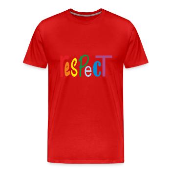 respect LGBTQIA+ lesbian gay queer diversity - Men's Premium Organic T-Shirt - red - Front - Damien (186cm)