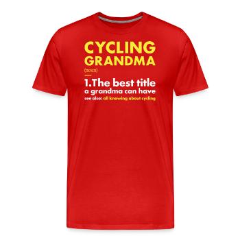 Sport Grand-mère Cyclisme - T-shirt bio Premium Homme - rouge - Devant - Damien (186cm)