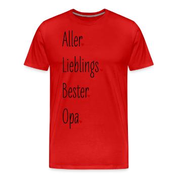 Aller Lieblings Bester Opa, Großvater, Geburtstag - Männer Premium Bio T-Shirt - Rot - Vorne - Damien (186cm)