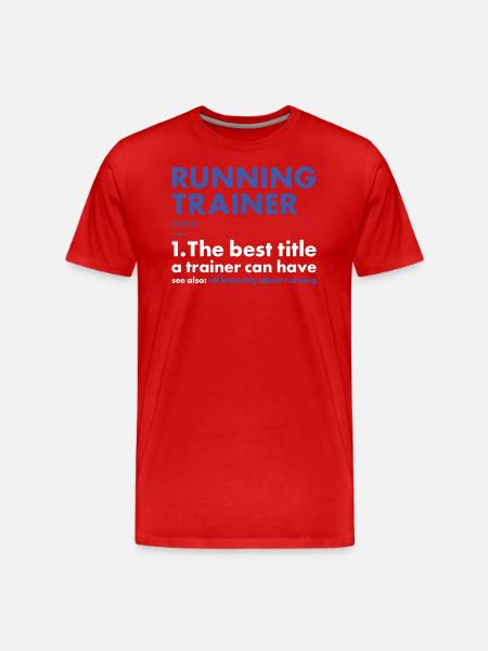 Sport Trainer Running - Men's Premium Organic T-Shirt - red