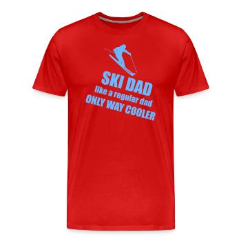 Ski Dad Skifahren Skisport Papa Vater Spruch - Männer Premium Bio T-Shirt - Rot - Vorne - Damien (186cm)