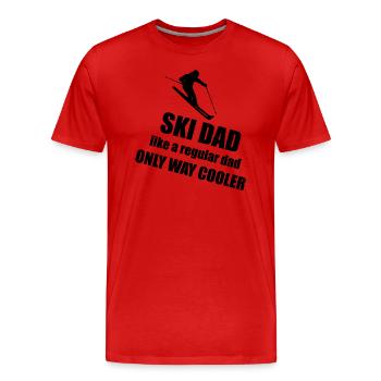 Ski Dad Skifahren Skisport Papa Vater Spruch - Männer Premium Bio T-Shirt - Rot - Vorne - Damien (186cm)