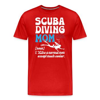 Scuba Diving Mom - Men's Premium Organic T-Shirt - red - Front - Damien (186cm)