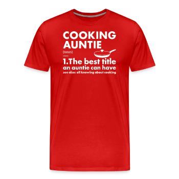 Cuisinier Tante Définition Cuisine - T-shirt bio Premium Homme - rouge - Devant - Damien (186cm)
