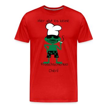 Grenouille cuisson - T-shirt bio Premium Homme - rouge - Devant - Damien (186cm)