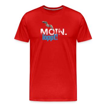 moin - Männer Premium Bio T-Shirt - Rot - Vorne - Damien (186cm)