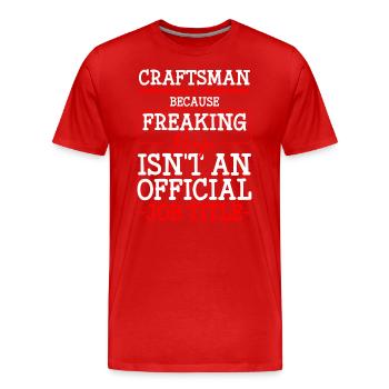Tournevis d’atelier d’artisanat - T-shirt bio Premium Homme - rouge - Devant - Damien (186cm)