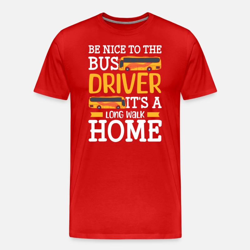 Chauffeur Bus Chauffeur Coach - T-shirt bio Premium Homme - rouge