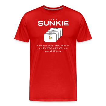 Serien Junkie 2 - Männer Premium Bio T-Shirt - Rot - Vorne - Damien (186cm)