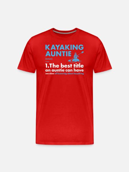 Kayaker Auntie Definition Kayaking - Men's Premium Organic T-Shirt - red
