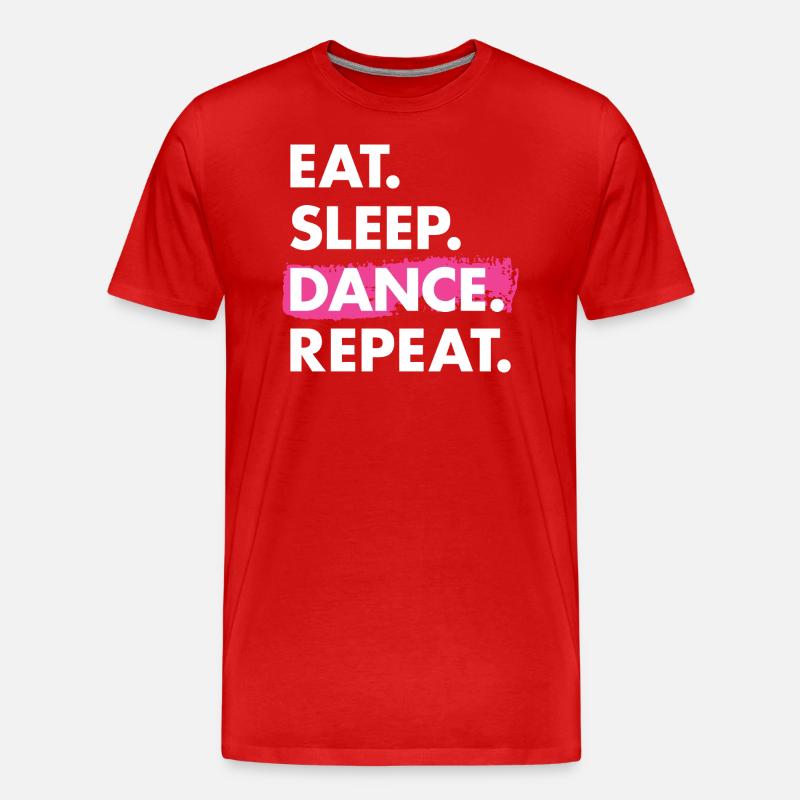 Dancer Eat Sleep Dancing - Männer Premium Bio T-Shirt - Rot