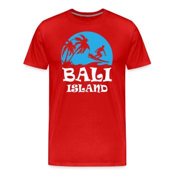 Bali Iceland - Men's Premium Organic T-Shirt - red - Front - Damien (186cm)