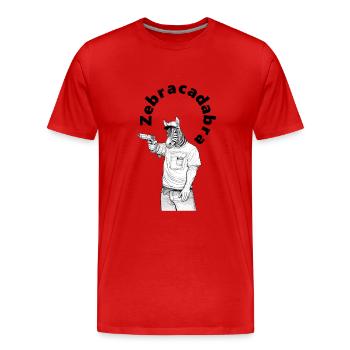 zèbre Zebracadabra - T-shirt bio Premium Homme - rouge - Devant - Damien (186cm)