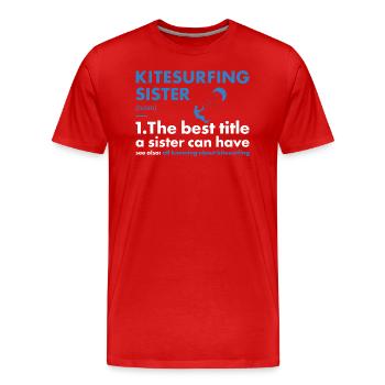 Sport Sister Kitesurfing - Men's Premium Organic T-Shirt - red - Front - Damien (186cm)