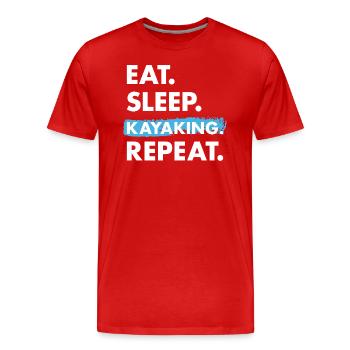 Kayaker Eat Sleep Kayaking - Men's Premium Organic T-Shirt - red - Front - Damien (186cm)