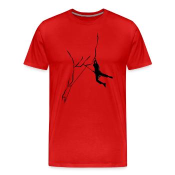 Rochers d’escalade vintage - T-shirt bio Premium Homme - rouge - Devant - Damien (186cm)