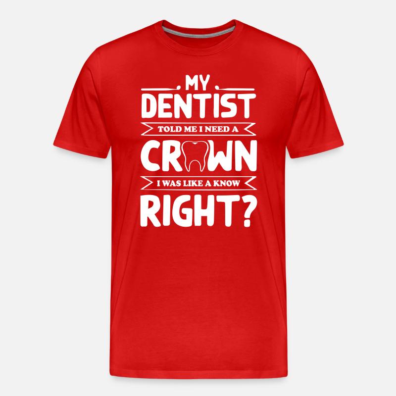 My Dentist - Männer Premium Bio T-Shirt - Rot