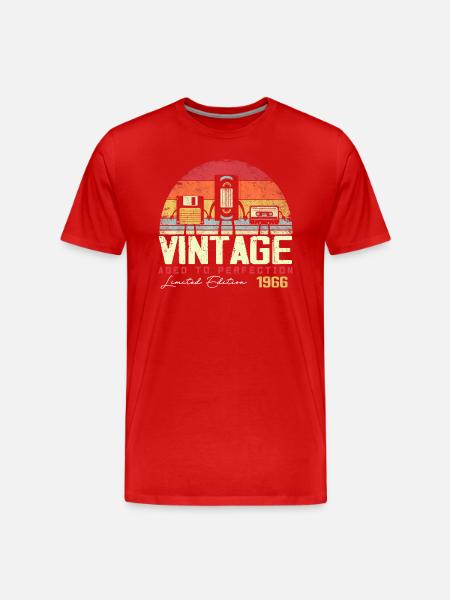 Cadeau Millésime 1966 - T-shirt bio Premium Homme - rouge