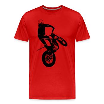 Trial - Männer Premium Bio T-Shirt - Rot - Vorne - Damien (186cm)