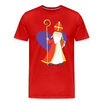 Sint met Hart - Men's Premium Organic T-Shirt - red - Front - Damien (186cm)