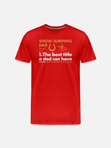 Jumper Dad Definition Show Jumping - Men's Premium Organic T-Shirt - red