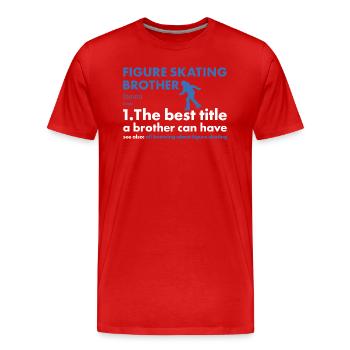 Sport Brother Figure Skating - Men's Premium Organic T-Shirt - red - Front - Damien (186cm)