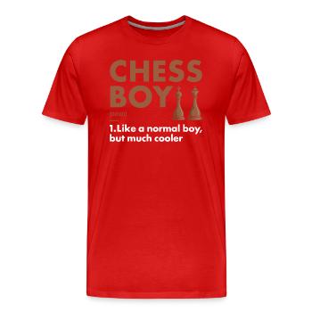 Chess Player Boy Definition Chess - Men's Premium Organic T-Shirt - red - Front - Damien (186cm)