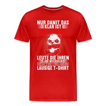 Abschiedsgeschenk Jobwechsel Kollege - Männer Premium Bio T-Shirt - Rot - Vorne - Damien (186cm)
