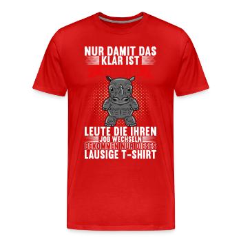 Abschiedsgeschenk Jobwechsel Kollege - Männer Premium Bio T-Shirt - Rot - Vorne - Damien (186cm)