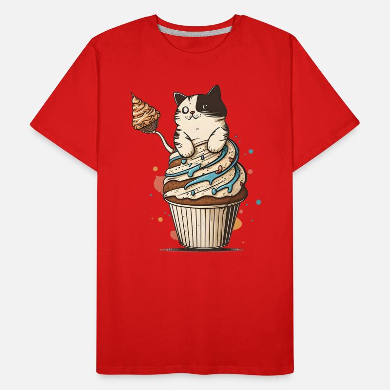 Cupcake Cat Men's Premium Organic T-Shirt