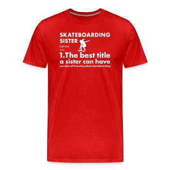 Sport Sister Skateboarding - Men's Premium Organic T-Shirt - red - Front - Damien (186cm)