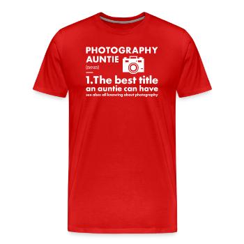 Photographe Auntie Définition Photographie - T-shirt bio Premium Homme - rouge - Devant - Damien (186cm)